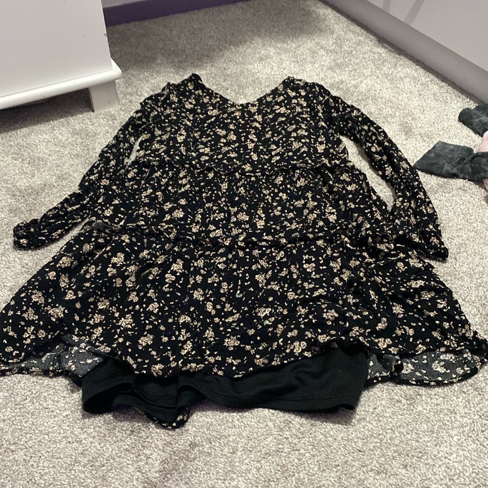 Black floral dress